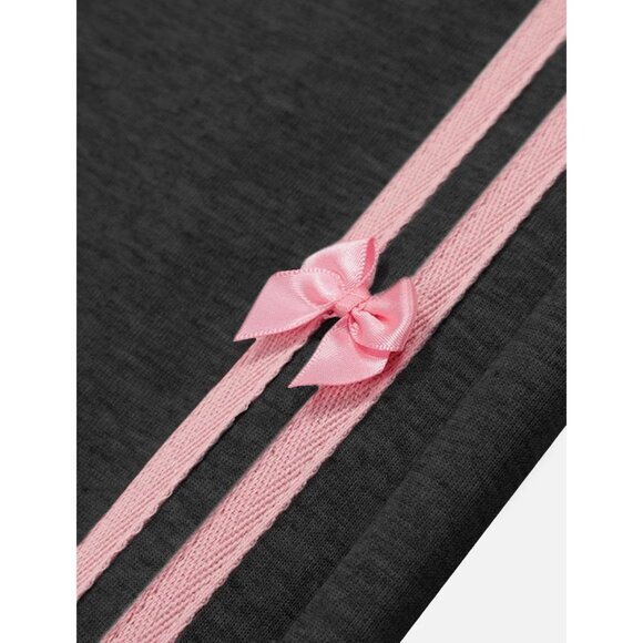 Aelfric Eden Women's High Sweatpants Bow Stripe Wide Leg Pants Baggy - Picture 5 of 5